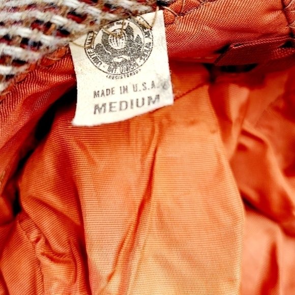 VTG Duckbill Newsboy Hat Wool Brown Herringbone Cap Cabbie Medium Made in USA - Picture 10 of 10